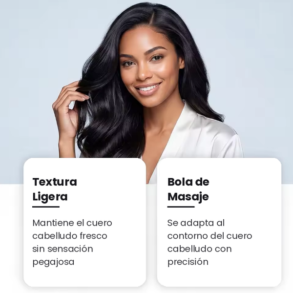 Sérum Deoxyribose de textura ligera, se aplica con bola de masaje en el cuero cabelludo