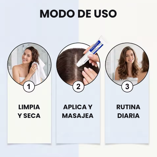 Modo de uso del sérum Deoxyribose en 3 pasos: limpia, aplica y masajea