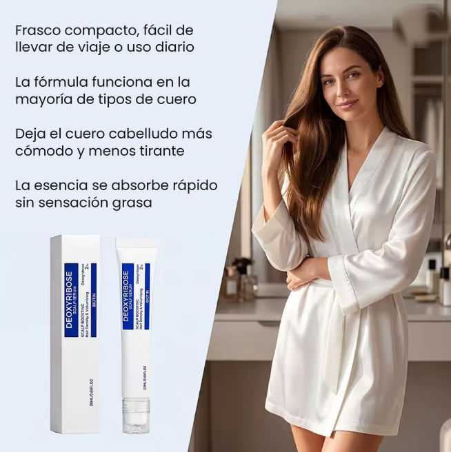 Beneficios del sérum capilar Deoxyribose con biotina para densidad y volumen