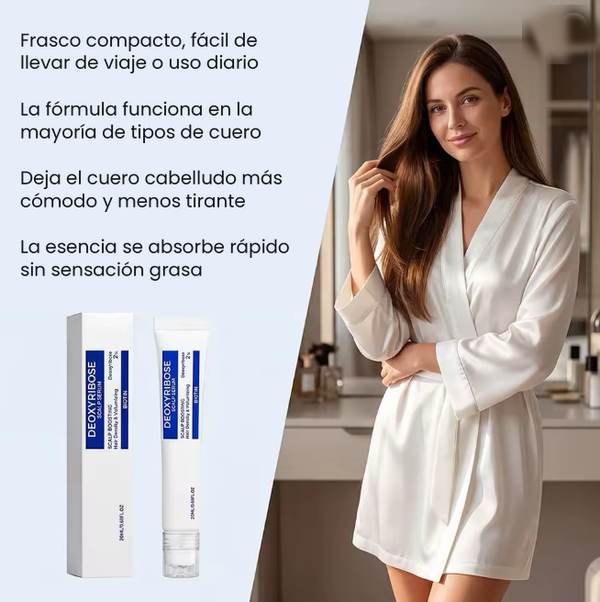 Beneficios del sérum capilar Deoxyribose con biotina para densidad y volumen